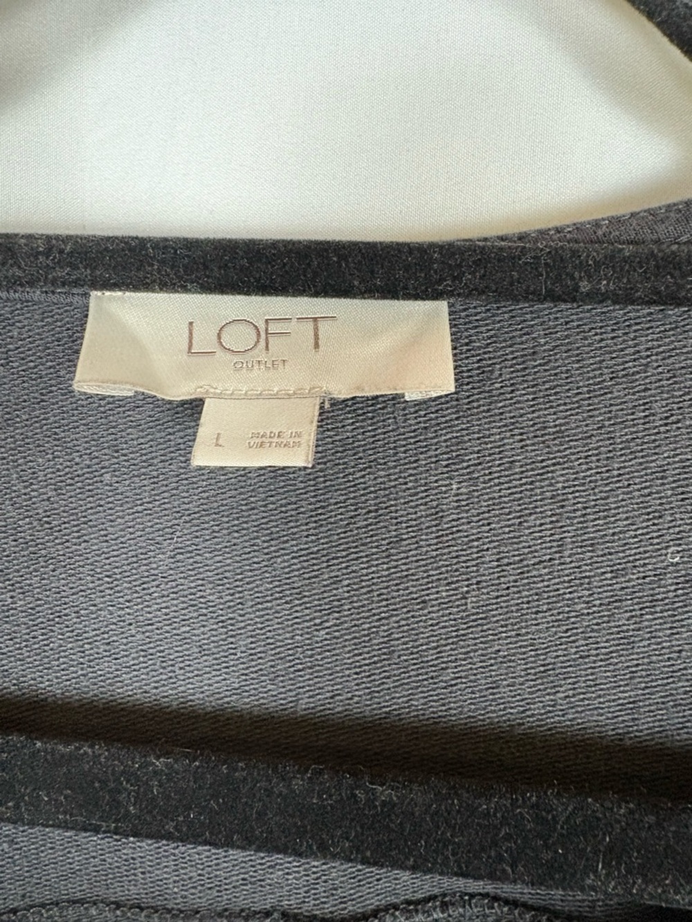 LOFT Charcoal Gray Ruffle Zip-Front Blazer - Picture 4 of 7